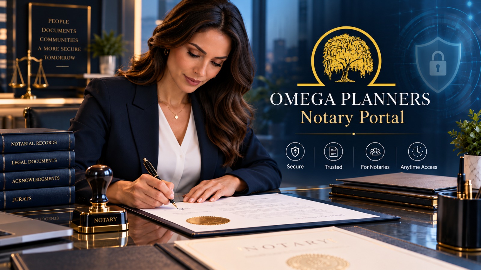 Notary sign in · Omega Planners